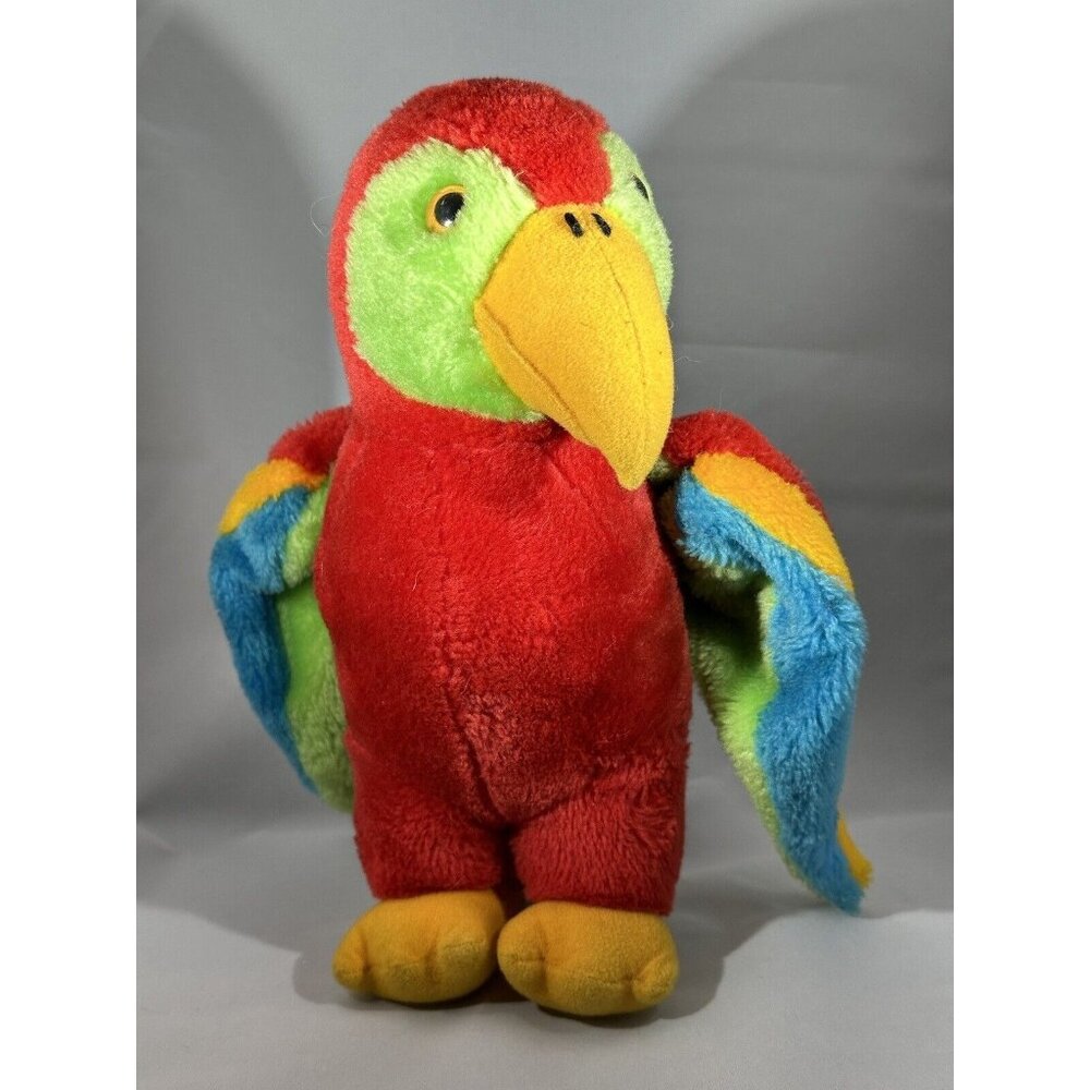 Dakin Vintage 10” Plush‎ Parrot Polly Macaw Bird 1980 Stuffed Toy Korea